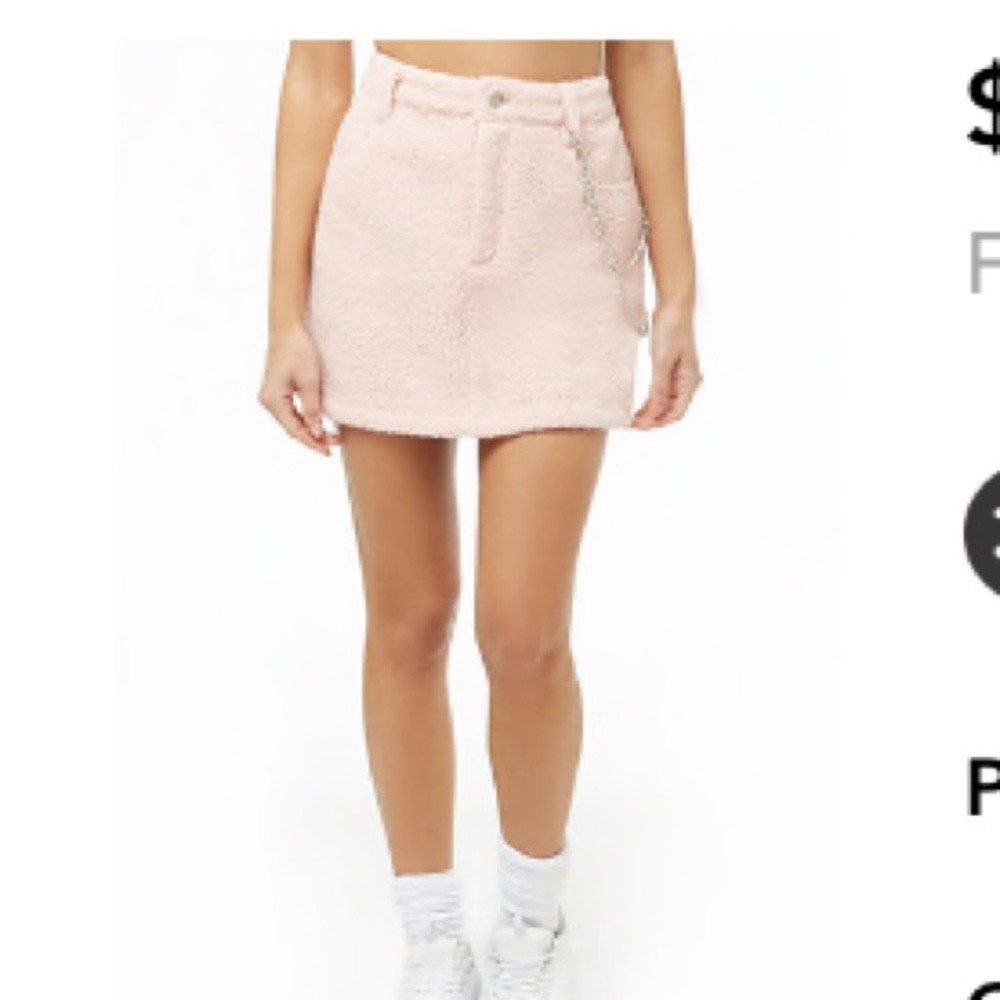 Forever 21 Pink Faux Sherling Mini Skirt - Picture 5 of 5